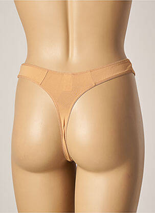 Tanga micro fibres beige HUIT femme