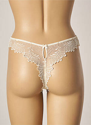 Tanga tulle transparent beige EPRISE BY LISE CHARMEL femme