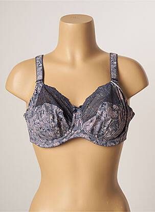 Soutien-gorge avec armature haut soutien-gorge avec mousse de rembourrage amovible gris ELOMI femme