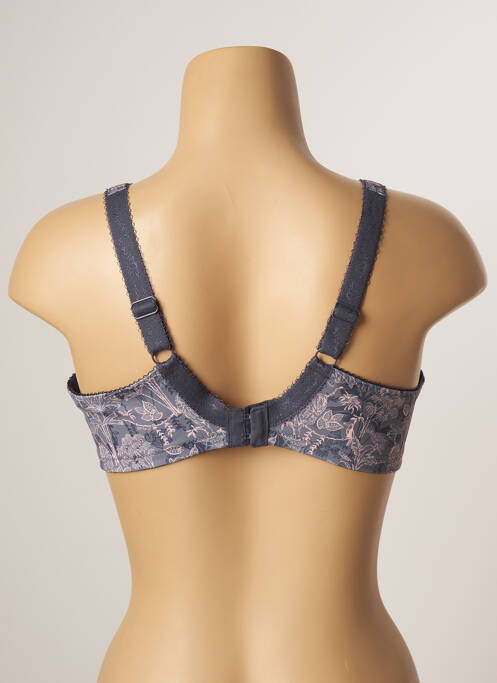 Soutien-gorge avec armature haut soutien-gorge avec mousse de rembourrage amovible gris ELOMI femme