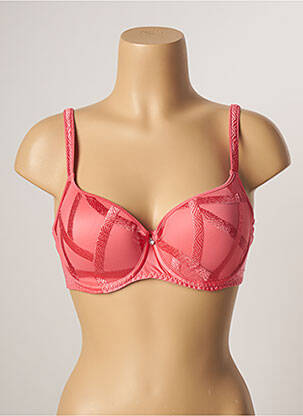 Soutien-gorge effet matière satinée haut soutien-gorge moulé rose LOUISA BRACQ femme