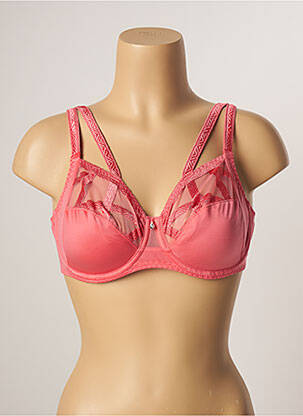Soutien-gorge broderie haut soutien-gorge emboitant rose LOUISA BRACQ femme