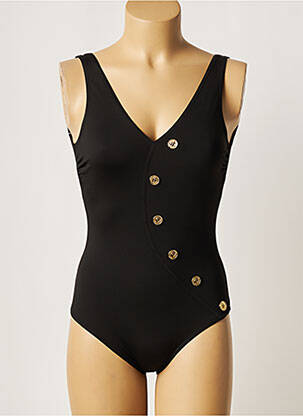 Maillot de bain 1 pièce stretch noir NICOLE OLIVIER femme