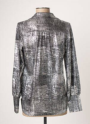 Blouse imprimé fantaisie manches longues gris EMA BLUE'S femme
