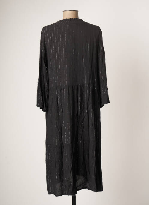 Robe mi-longue noir KAFFE pour femme