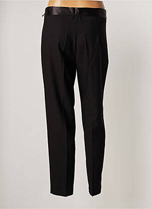 Pantalon droit tissage crêpe taille normale noir EMA BLUE'S femme