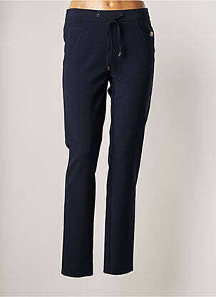 Pantalon slim taille élastique taille normale bleu FRANK WALDER femme