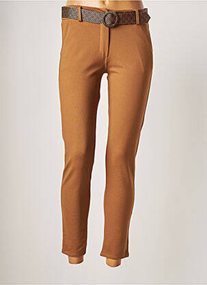 Pantalon 7/8 stretch taille normale marron VOGUE femme