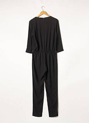 Combi-pantalon tissage crêpe manches 3/4 noir EMA BLUE'S femme