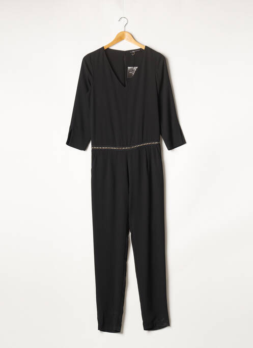 Combi-pantalon tissage crêpe manches 3/4 noir EMA BLUE'S femme
