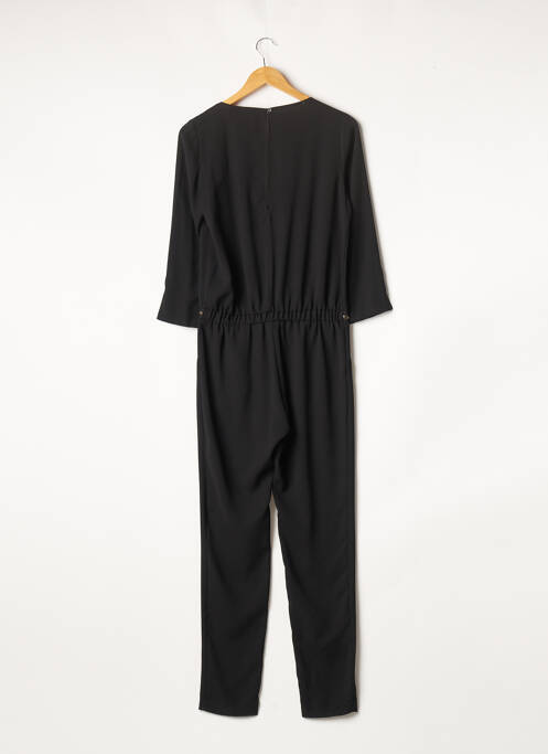 Combi-pantalon tissage crêpe manches 3/4 noir EMA BLUE'S femme