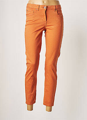 Pantalon slim broderie rivets taille normale orange COPENHAGEN femme
