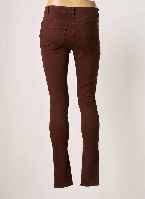 Jeans skinny marron YEST pour femme