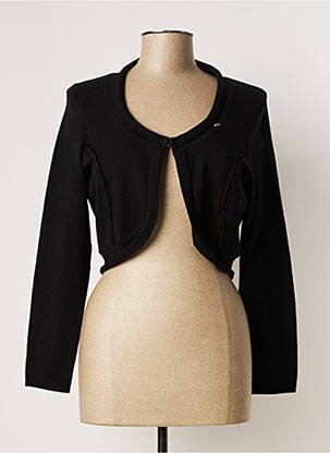 Boléro maille fine noir KALISSON femme