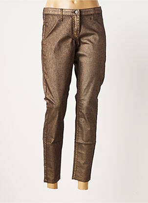 Pantalon slim stretch taille normale marron SANDWICH femme