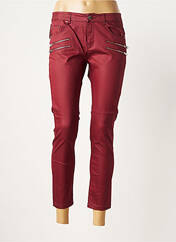 Pantalon 7/8 rouge SO SOON pour femme seconde vue