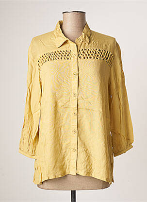 Chemisier tissage popeline manches 3/4 jaune VOLCOM femme