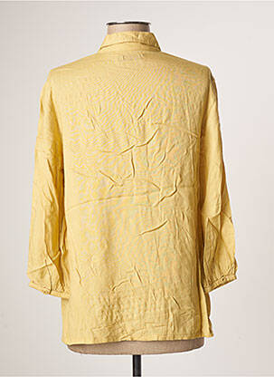 Chemisier tissage popeline manches 3/4 jaune VOLCOM femme