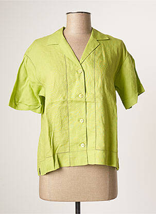Chemisier coupe droite manches courtes vert COMPTOIR DES COTONNIERS femme