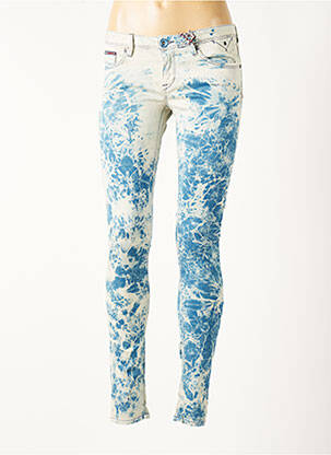 Pantalon slim taille basse taille basse bleu TOMMY HILFIGER femme