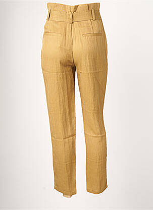 Pantalon chino fermeture zippée sous rabat avec crochet taille haute vert SEE U SOON femme