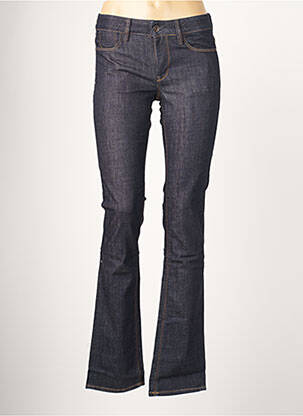 Jeans coupe droite broderie rivets taille basse bleu GUESS femme