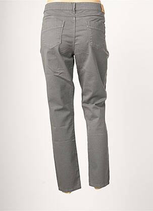 Pantalon slim broderie rivets taille basse gris SUN VALLEY femme