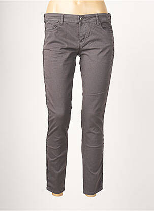Pantalon slim taille basse taille basse gris SUN VALLEY femme