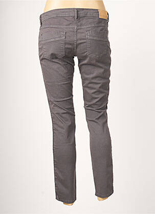 Pantalon slim broderie rivets taille basse gris SUN VALLEY femme