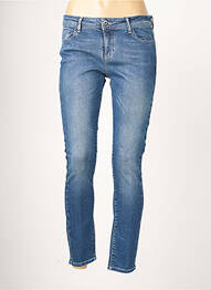 Jeans coupe slim broderie rivets taille basse bleu SUN VALLEY femme