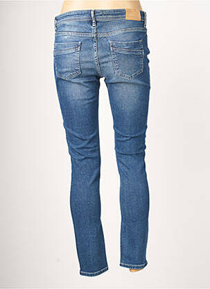 Jeans coupe slim broderie rivets taille basse bleu SUN VALLEY femme