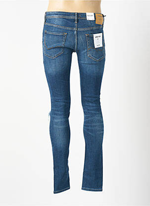 Jeans coupe slim fermeture boutonnée sur le devant taille basse bleu JACK & JONES homme