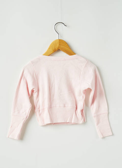 Gilet cache-cœur manches longues rose LISA ROSE fille