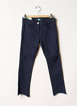 Pantalon slim bleu BENETTON pour fille