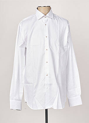 Chemise manches longues blanc EMMANUELLE KAHNH pour homme