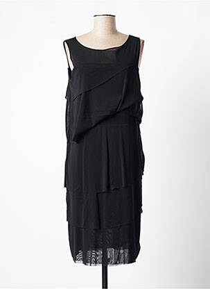 Robe mi-longue sans manche sans manche noir EVALINKA femme