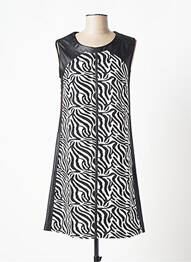 Robe mi-longue sans manche sans manche noir MALOKA femme