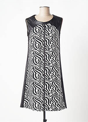 Robe mi-longue sans manche sans manche noir MALOKA femme