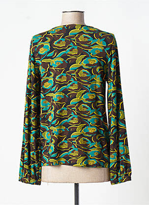 Top tissage jersey manches longues vert AGATHE & LOUISE femme