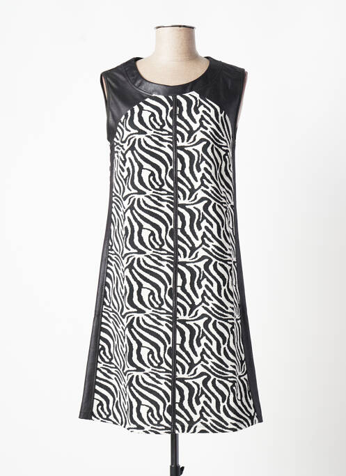 Robe mi-longue sans manche sans manche noir MALOKA femme