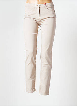 Pantalon slim stretch taille normale beige JOCAVI femme