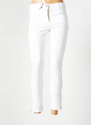 Pantalon 7/8 stretch taille normale blanc PAUL BRIAL femme