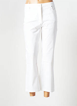 Pantalon 7/8 stretch taille normale blanc PAUL BRIAL femme