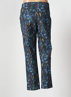 Pantalon chino fermeture zippée sous rabat boutonné taille normale bleu PAUL BRIAL femme