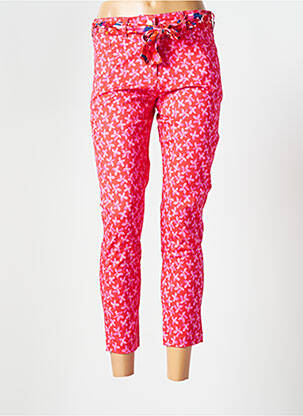 Pantalon 7/8 stretch taille normale rose PAUL BRIAL femme