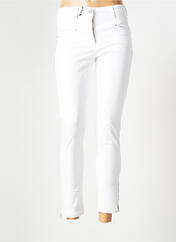 Pantalon 7/8 blanc PAUL BRIAL pour femme seconde vue