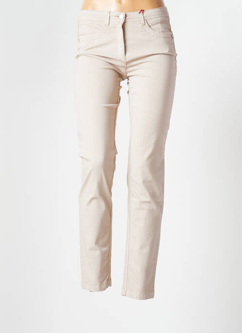 Pantalon slim stretch taille normale beige JOCAVI femme