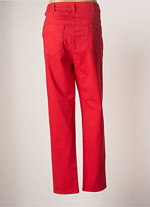 Pantalon droit stretch taille normale rouge CISO femme