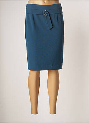 Jupe mi-longue taille normale bleu JENSEN femme