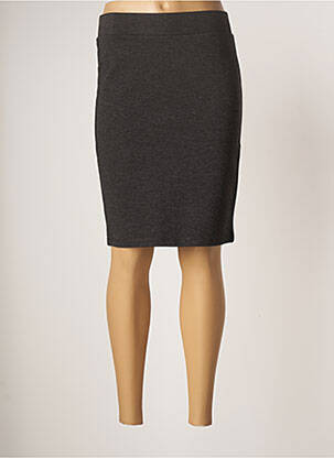 Jupe mi-longue stretch gris JENSEN femme
